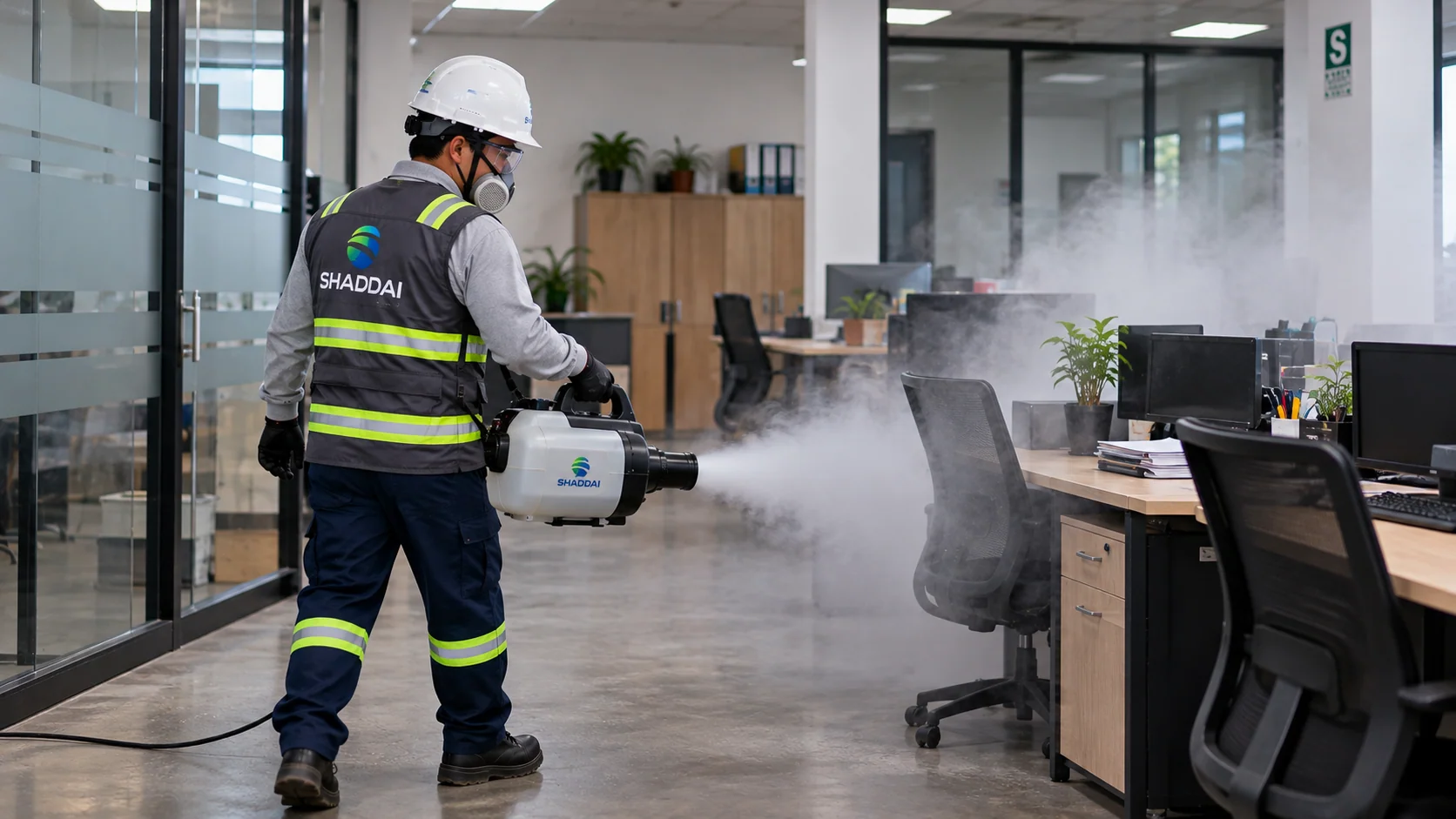 Desinfección de ambientes con equipo ULV
